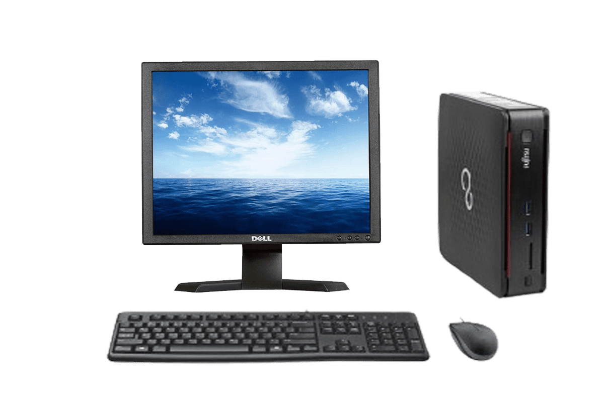 Fujitsu Intel i3 4th Gen Desktop (4GB RAM/256GB SSD/Windows 10 Pro/MS Office/17"/K&M. (Refurbished)